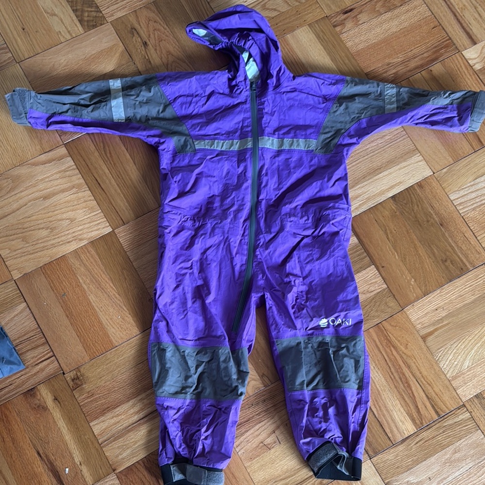 Oaki Purple and Gray One-Piece Snowsuit